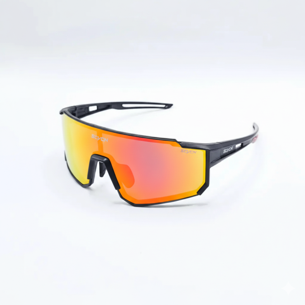 Óculos Esportivo Vortex - SCVCN (Preto/Laranja)