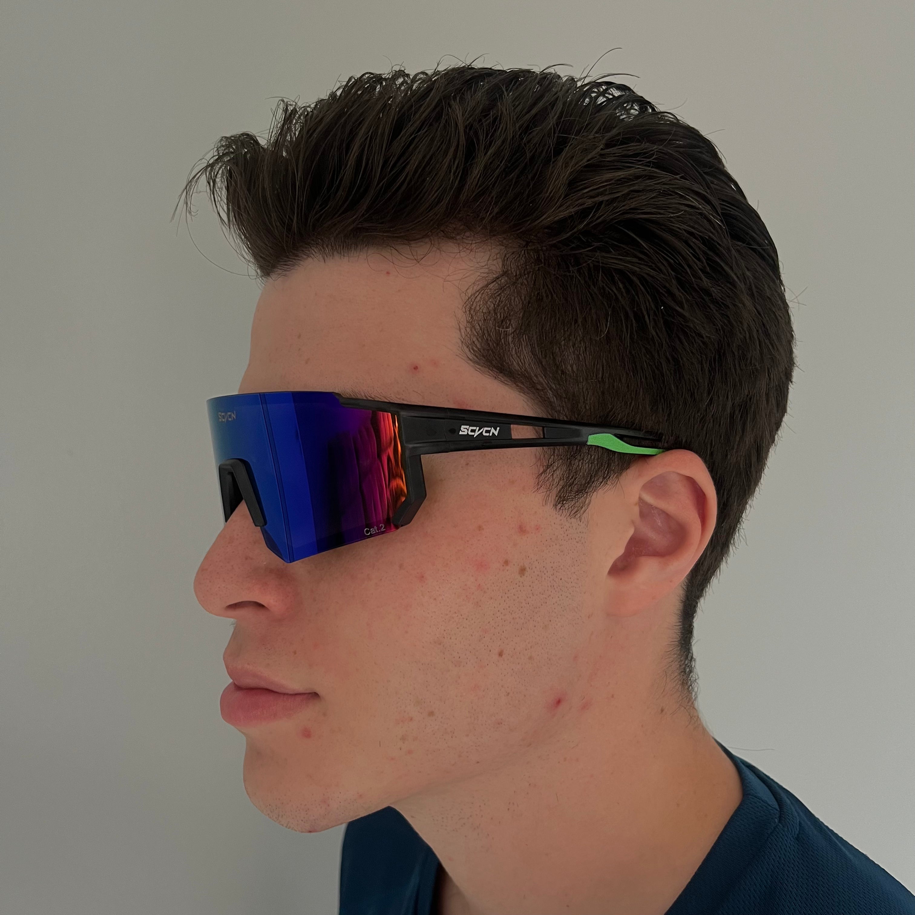 Óculos Esportivo Vortex - SCVCN (Preto/Verde)