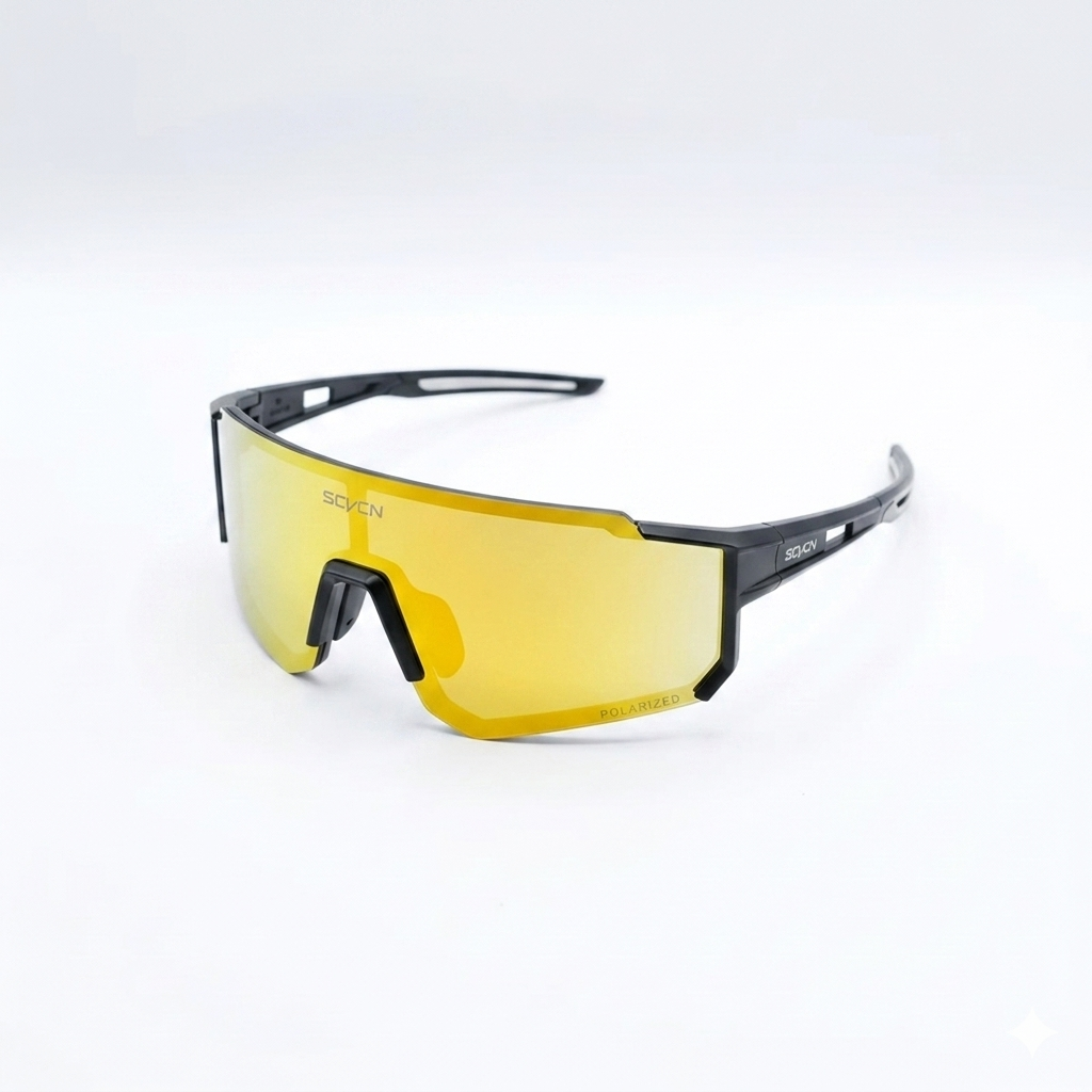 Óculos Esportivo Vortex - SCVCN (Preto - Amarelo)