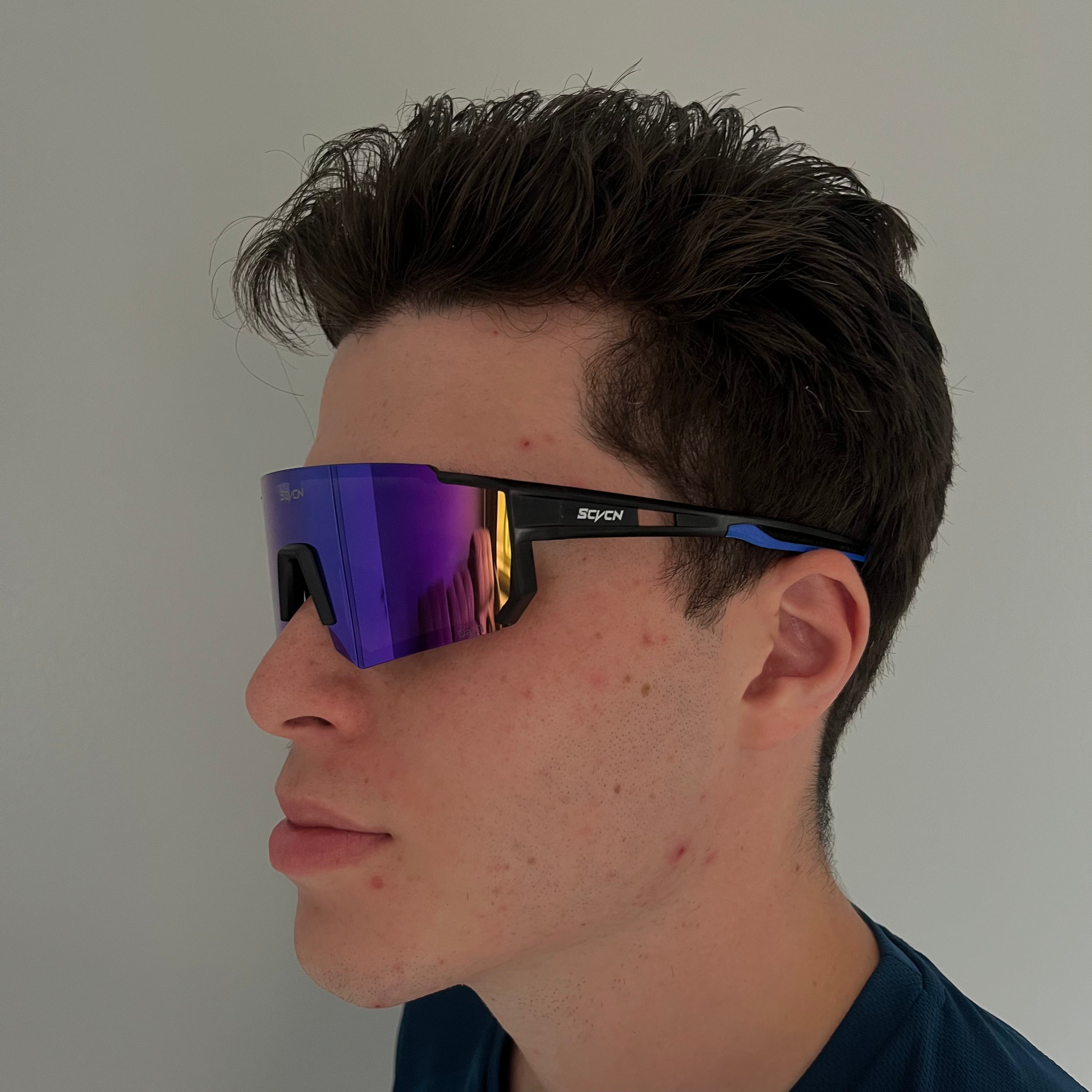 Óculos Esportivo Vortex - SCVCN (Preto/Azul)