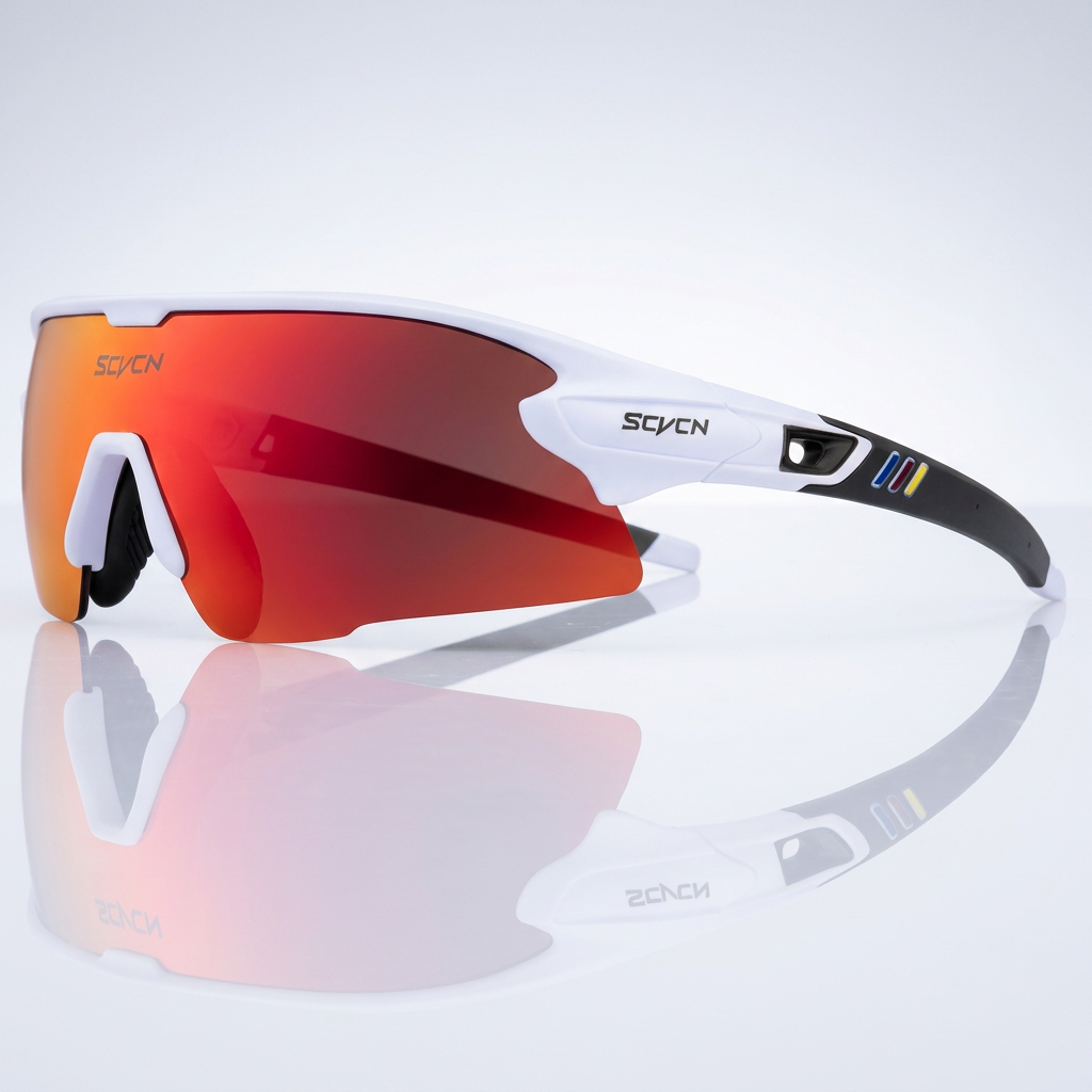 Óculos Razor (Branco - Vermelho)
